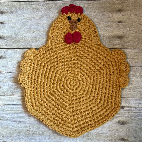 Hand Crafted Other - Crochet New Handmade Hot Pad/Trivet Dark Yellow